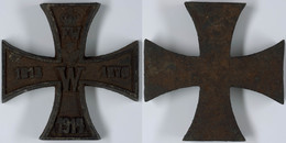 1465 Preußen, Eisenguss Eisernes Kreuz, 10 X 10 Cm, Korrodiert, Zustand III.  III - Autres & Non Classés