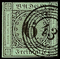 1472 6 Kreuzer Schwarz Auf Blaugrün Tadellos Gestempelt, Mi. 110.-, Katalog: 3a O - Altri & Non Classificati