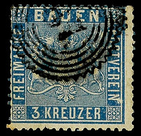 1480 3 Kreuzer Lebhaftpreußischblau, Gestempeltes Kabinettstück, Mi. 90.-, Katalog: 10a O - Other & Unclassified