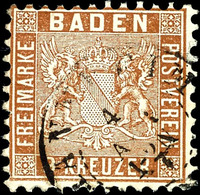 1484 9 Kreuzer Rötlichbraun, Gestempelt "MANNHEIM", Tadellos, Signiert Stegmüller BPP, Mi.100.-, Katalog: 15a O - Sonstige & Ohne Zuordnung