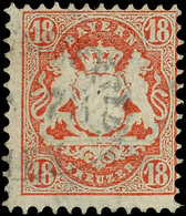 1514 18 Kr Zinnoberrot Mit Wasserzeichen X Tadellos Gestempelt, Dopp. Tiefst Gepr. Pfenninger, Mi. 240,--, Katalog: 27Xb - Other & Unclassified