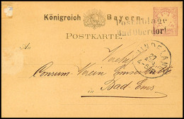 1580 "Bad Oberdorf" - Postablage-L2, Klar Als Entwerter Auf GS-Postkarte 5 Pfg, Nebst K1 "HINDELANG" Nach Bad-Ems, Karte - Autres & Non Classés