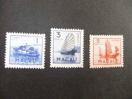 Macao Macau 1951 Barcos Bateaux Yvert 353  / 55 * MH - Ungebraucht