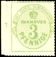 1706 3 Pf. Mit Linkem Rand Und Reihenzähler "7", Tadellos Postfrisch, Mi. 80,- + 50%, Katalog: 21y ** - Hanovre