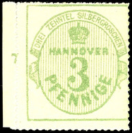 1706 3 Pf. Mit Linkem Rand Und Reihenzähler "7", Tadellos Postfrisch, Mi. 80,- + 50%, Katalog: 21y ** - Hannover