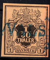 1751 "WALSRODE" - Blauer L1, Waager. Aufsitzender Teilabschlag "WALS" Auf Fabfrischer 1/30 Th., Rechter Rand Angesetzt,  - Hannover
