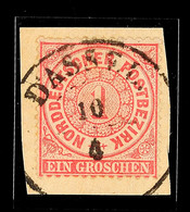 1762 "DASSEL" - K2, Weitgehend Klarer Abschlag Auf Briefstück Mit NDP 1 Gr. Karmin Gezähnt, Pracht, Katalog: NDP 16 BS - Hannover