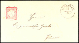 1765 "ELDAGSEN 23/2 (1873)" - K2, Auf Briefkuvert DR 1 Gr. Nach Gronau A.d. Leine (Ankstpl), Katalog: DR 4 BF - Hannover