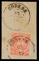 1780 "GÖDENS" - K2, Klar Und Vollständig Auf Briefstück Mit NDP 1 Gr. Karmin Gezähnt, Pracht, Katalog: NDP 16 BS - Hanover