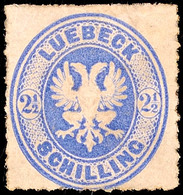 1837 2 1/2 S. Blau, Ungebraucht Starker Falz Und Etwas Oxidiert, Mi. 160.-, Katalog: 11A * - Luebeck