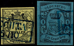 1848 1/10 Thaler Und 1 Groschen Tadellos Gestempelt, Sign. Gebr. Senf Bzw. Tiefst Gepr. Berger BPP, Mi. 180,--, Katalog: - Oldenburg