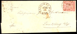 1869 "BERLIN P.E.38. 27 11 69" - K1 Mit Sternen, KBHW 588 (50 Punkte), Klar Auf Brief 1 Gr. Nach Landsberg A/W, Rücks. V - Autres & Non Classés