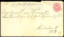 1872 "BERLIN.POST-EXP.9. POTSDAM.BAHNH. 24.5.67" - Blauer Ra3, KBHW 330 B (80 Punkte), Auf Oben Etwas Verkürztem GS-Umsc - Other & Unclassified