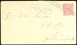 1883 "BERLIN ANHALTER-BAHNH:" - Blauer Ra3, KBHW 94 B (80 Punkte), Auf GS-Umschlag 1 Gr. Als Ortsbrief, Rücks. Kleine Pa - Autres & Non Classés