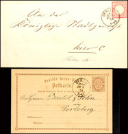 1887 "BERLIN H.ST.P.A. 28/3 74" - K1, KBHW 47, Klar Auf GS-Postkarte 1/2 Gr. Nach Perleberg Sowie Selbiger Stempel Mit D - Autres & Non Classés