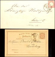 1887 "BERLIN H.ST.P.A. 28/3 74" - K1, KBHW 47, Klar Auf GS-Postkarte 1/2 Gr. Nach Perleberg Sowie Selbiger Stempel Mit D - Other & Unclassified