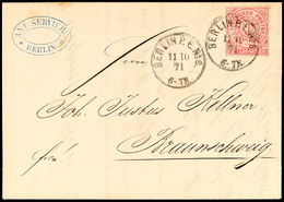 1897 "BERLIN P.E. No8 11 10 71" - K1, KBHW 316, Auf Hübschem Rechnungsbrief NDP 1 Gr. Nach Braunschweig, Katalog: NDP16  - Sonstige & Ohne Zuordnung