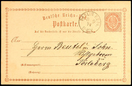 1905 "BERLIN P.E.14. 8 9 74" - K1, KBHW 400 (60 Punkte), Klar Auf GS-Postkarte 1/2 Gr. Nach Perleberg, Katalog: P1 BF - Sonstige & Ohne Zuordnung