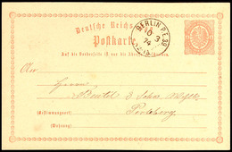 1910 "BERLIN P.E.39. 10 3 74" (Wedding) - K1, KBHW 597, Klar Auf Tadelloser GS-Postkarte 1/2 Gr. Nach Perleberg, Katalog - Other & Unclassified