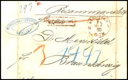 1915 "BERLIN P.E.g.F/16.7.70" Braunroter EKr. Auf Markenlosem Recomandiert - Brief Nach Braunschweig (KBHW  - Nr. 335b)  - Autres & Non Classés