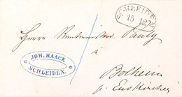 1966 "SCHLEIDEN 15 12 " (1850) - Segmentstempel, OPD Aachen, Klar Auf Austaxiertem Brief Nach Bolheim Bei Euskirchen, Vo - Sonstige & Ohne Zuordnung