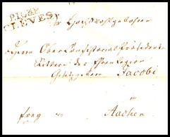 1976 P.103.P.CLEVES, Schwarzer L2 Klar Auf Pracht-Briefhülle Nach Aachen, Datiert 1811, Faltspuren  BF - Sonstige & Ohne Zuordnung