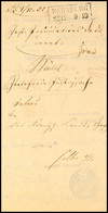 2089 "BERNBURG 22 12 (1852)" - Ra2, Auf Postinsinuationsdokument, Innen Krone/Posthorn-Stempel  BF - Other & Unclassified