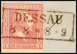 2109 "DESSAU" - Ra2, Klar Und Vollständig Auf Tadellosem Briefstück Mit Allseits Vollrandiger 1 Sgr., Katalog: 10a BS - Other & Unclassified