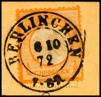 2233 "BERLINCHEN" - K2, OPD Frankfurt/O., Vollständiger Abschlag Auf Postkartenabschnitt DR 1/2 Gr. Orange Kleiner Schil - Altri & Non Classificati