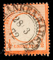 2266 "FRANKENHAUSEN 28/3 72" - K2, Schwarzburg-Rudolstadt, Fast Zentrisch Auf DR 1/2 Gr. Kleiner Brustschild Zinnoberrot - Sonstige & Ohne Zuordnung