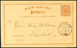 2270 "GESECKE 23 11 74" - K2, OPD Arnsberg, Klar Auf GS-Postkarte DR 1/2 Gr. Nach Lippstadt, Katalog: DR P1 BF - Altri & Non Classificati