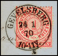 2271 "GEVELSBERG 24 1 70" - K2, OPD Arnsberg, Herrlich Klar Und Vollständig Auf Luxus-Briefstück NDP 1 Gr., Katalog: NDP - Altri & Non Classificati