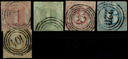 2624 1 Sgr Und 1-9 Kr Tadellos Gestempelt, Mi. 190,--, Katalog: 48,51-54 O - Other & Unclassified