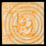 2657 "57" - RAUSCHENBERG, Herrlich Klar Auf Farbfrischer, Fast Allseits Vollrandiger 1/2 Sgr. Orange, Katalog: 28 O - Sonstige & Ohne Zuordnung