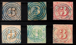 2736 "205" (blau) - SANKT GOARSHAUSEN, Herzogtum Nassau, Kollektion Mit MiNr. 9 A IA, 21, 32, 34 II, 41 U. 52, Die Beide - Altri & Non Classificati