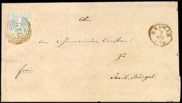 2767 "251" Nebst K1 "WEIMAR 7 6 1861" Auf Postbezirksbrief 1 Sgr. Nach Bürgel (Ankstpl), Kleine Spuren, Katalog: 15 BF - Other & Unclassified