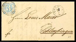 2780 "267" Nebst K1 "THEMAR" Auf Postvereinsbrief 3 Kr. Hellblau Nach Schleusingen, Katalog: 21 BF - Other & Unclassified