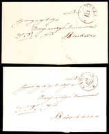 2858 "CAMBERG 18 AUG. 1860" - K2 Mit JZ Sowie "CAMBERG 15 SEP. (1863)" - K2 Mit Block, Auf Zwei Dienstbriefen Nach Wiesb - Sonstige & Ohne Zuordnung