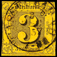 2862 "CASSEL BAHNH. 8 DEZ 1857" - K2, Zentrisch Lesbar Auf 3 Sgr. I.Ausgabe Im Taxisschnitt, Katalog: 6a O - Autres & Non Classés