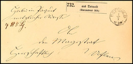 2866 "DETMOLD 1/7 (1864)" - K1, Auf Paketbegleitbrief, Nebst Vermerk "Herrschaftlich" Und Taxquadrat-Paket-Zettel über S - Sonstige & Ohne Zuordnung