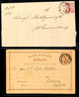 2993 "DILLENBURG" - K1, Auf GS-Postkarte DR 1/2 Gr. (Bug) Sowie Auf Drei Briefen DR 10 Pfge Aus 1876 (2) Und 1878, Katal - Autres & Non Classés