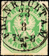 3002 "FRANKFURT A.M. 23 8 (1867)" - K1, Haferkamp Type 17 (Feuser 127), Zentrisch Klar Auf Preussen 1 Kr., Kabinett, Kat - Sonstige & Ohne Zuordnung