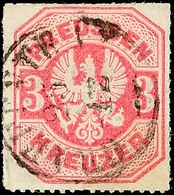 3014 "GRAEFENTHAL 25 12 (1867)" - K1, Haferkamp Type 2, Zentrisch Auf Kabinettstück Preussen 3 Kr., Katalog: Pr.24 O - Autres & Non Classés