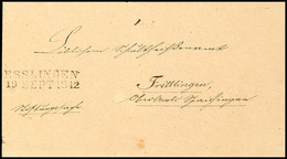 3134 "ESSLINGEN 19 SEPT 1842" - L2, Feuser 919-6, Klar Auf Mit Portofreiheit Versehener Stiftungssache Nach Trittlingen  - Sonstige & Ohne Zuordnung