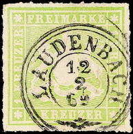 3312 "LAUDENBACH 12 2 69" - K3, Klar Und Gerade Auf Farbfrischem Kabinettstück 1 Kr., Gepr. Irtenkauf BPP, Katalog: 30a  - Altri & Non Classificati