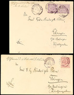 3337 "SCHUSSENRIED", Weiter Verwendeter Antiqua-K2, Auf Zwei Briefen In 1886 Bzw. 1890 Nach Ebingen, Katalog: 45(2),46 B - Sonstige & Ohne Zuordnung