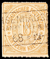 3356 18 Kr. Olivbraun, Tadellos Gestempeltes Prachtstück, Entwertet Mit Ra3 "SACHSENHAUSEN Frankfurt A. Main", Mi. 80.-, - Altri & Non Classificati