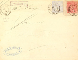 3378 1 Gr. Rosa A. Sachsen 1 Ngr. Rosa, Großes Format, Sächsischer Klappenstempel, Mit Zusatzfrankatur MiNr. 17 Und Sach - Autres & Non Classés