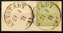 3390 "ARNSTADT 21 1 71" - Ablöser-K1, Klar Auf Briefstück 1/3 Gr. Gezähnt, Katalog: 14 BS - Altri & Non Classificati