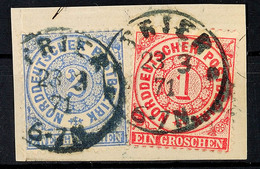3395 "TRIER 23 3 71" - Blauer Ablöser-K1 Mit Zwei Rosetten, Auf Briefstück 1 U. 2 Gr., Katalog: 16,17 BS - Altri & Non Classificati